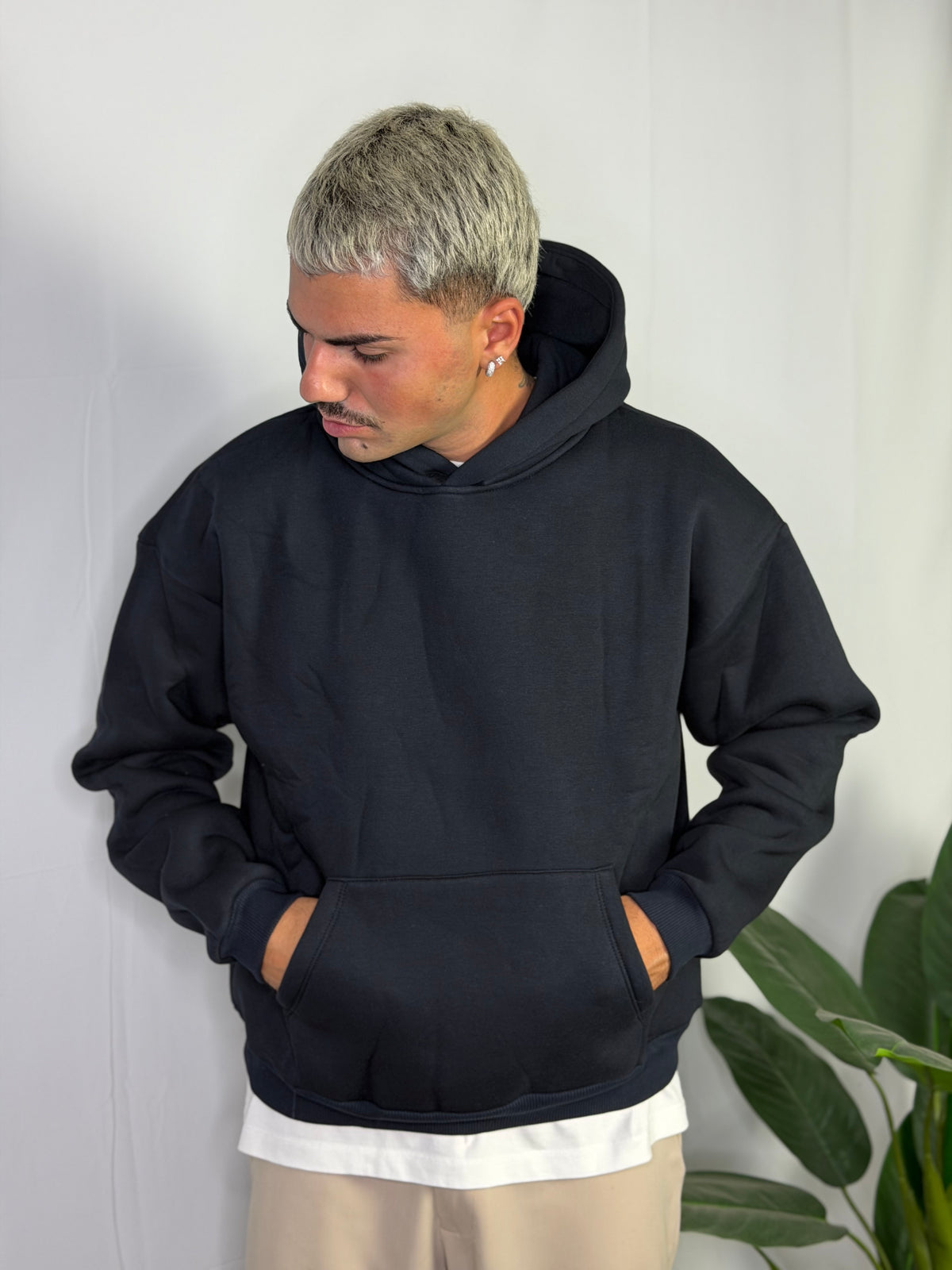 Felpa Boxy Fit Blu Notte