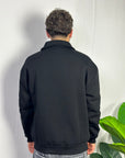 Felpa Mezza Zip Nera