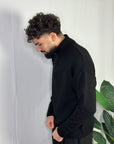 Maglione Collo Alto Mezza Zip