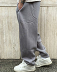 Pantalone tuta baggy grigio campus