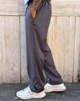 Pantalone Elegante Fondo Largo Grigio