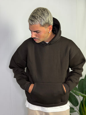 Felpa Boxy Fit Marrone
