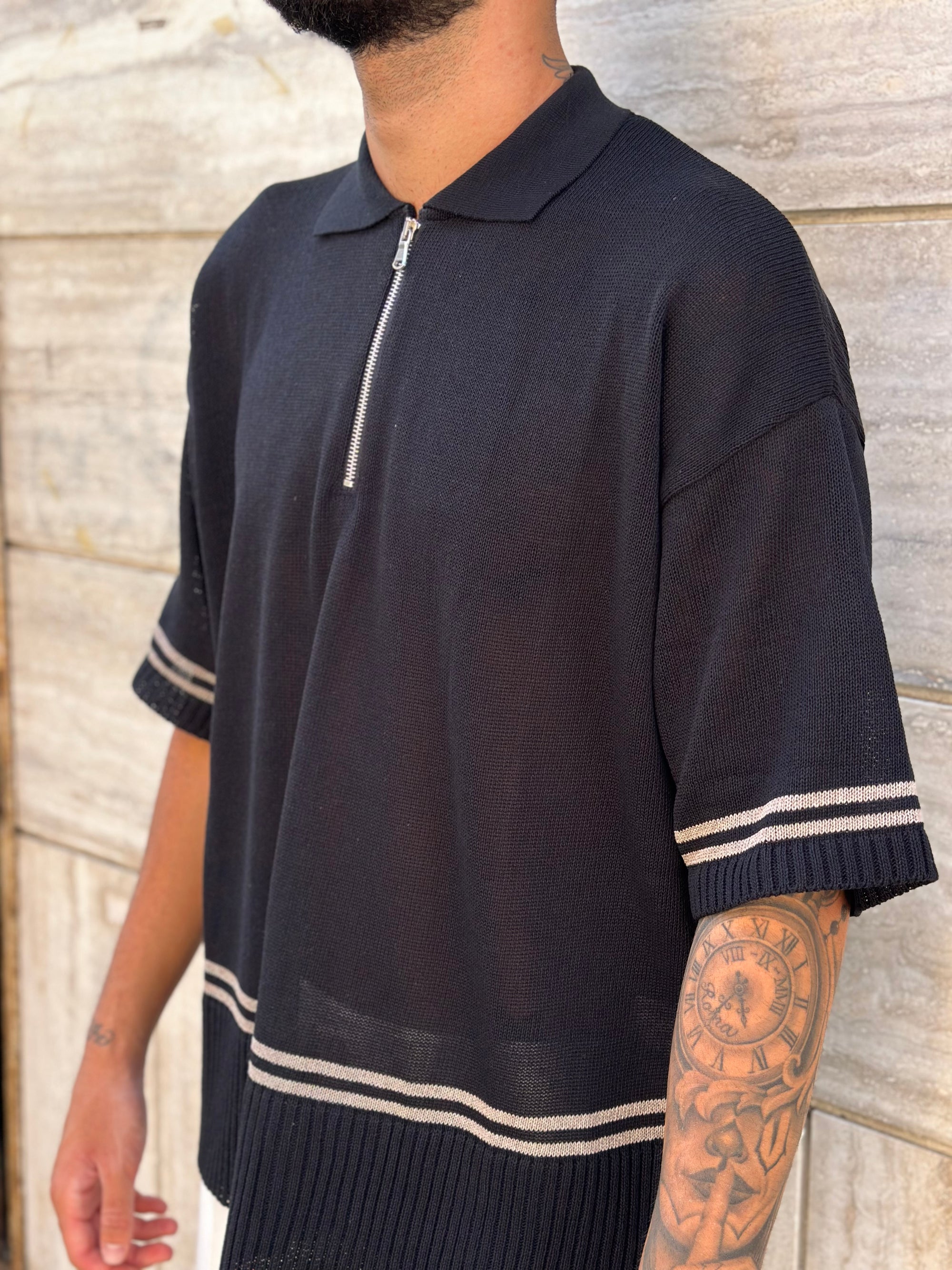 Polo Zip Nera