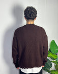Maglione Sfrangiato Marrone