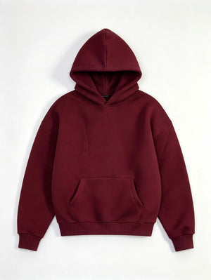 Felpa Boxy Fit Bordeaux