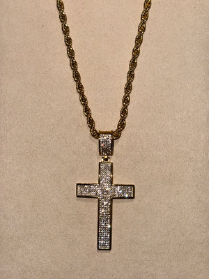 Collana Treccia Croce Oro