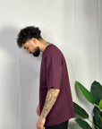 T-shirt Premium Semi Over Bordeaux
