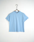 T-shirt basic girocollo Celeste