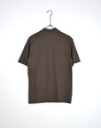 T-shirt colletto basic Marrone