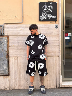 Coordinato Fiorato Nero