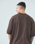 T-shirt Premium Over Marrone