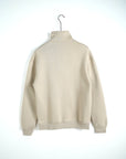 Felpa Collo Alto Zip Beige