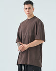 T-shirt Premium Over Marrone