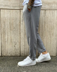 Pantalone liscio grigio chiaro