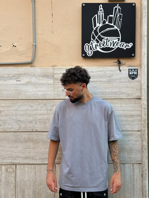 T-shirt Premium Over Grigia