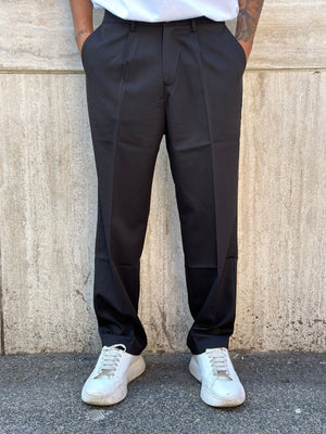 Pantalone Elegante Fondo Largo Nero