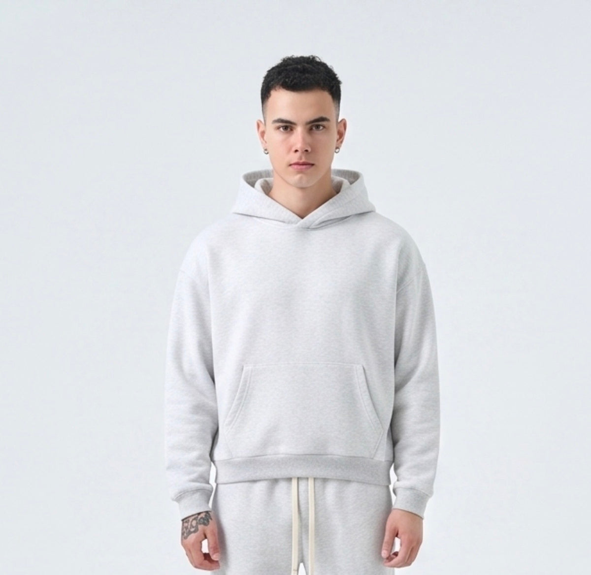 Felpa Boxy Fit Grigio NY
