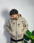 Hoodie Zip Crosses Fango