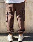 Tuta Cargo Garzata Basic Marrone