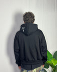 Hoodie Zip Crosses Nera