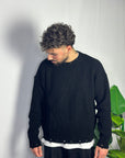 Maglione Sfrangiato Nero