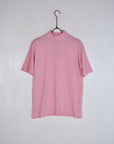 T-shirt colletto basic rosa