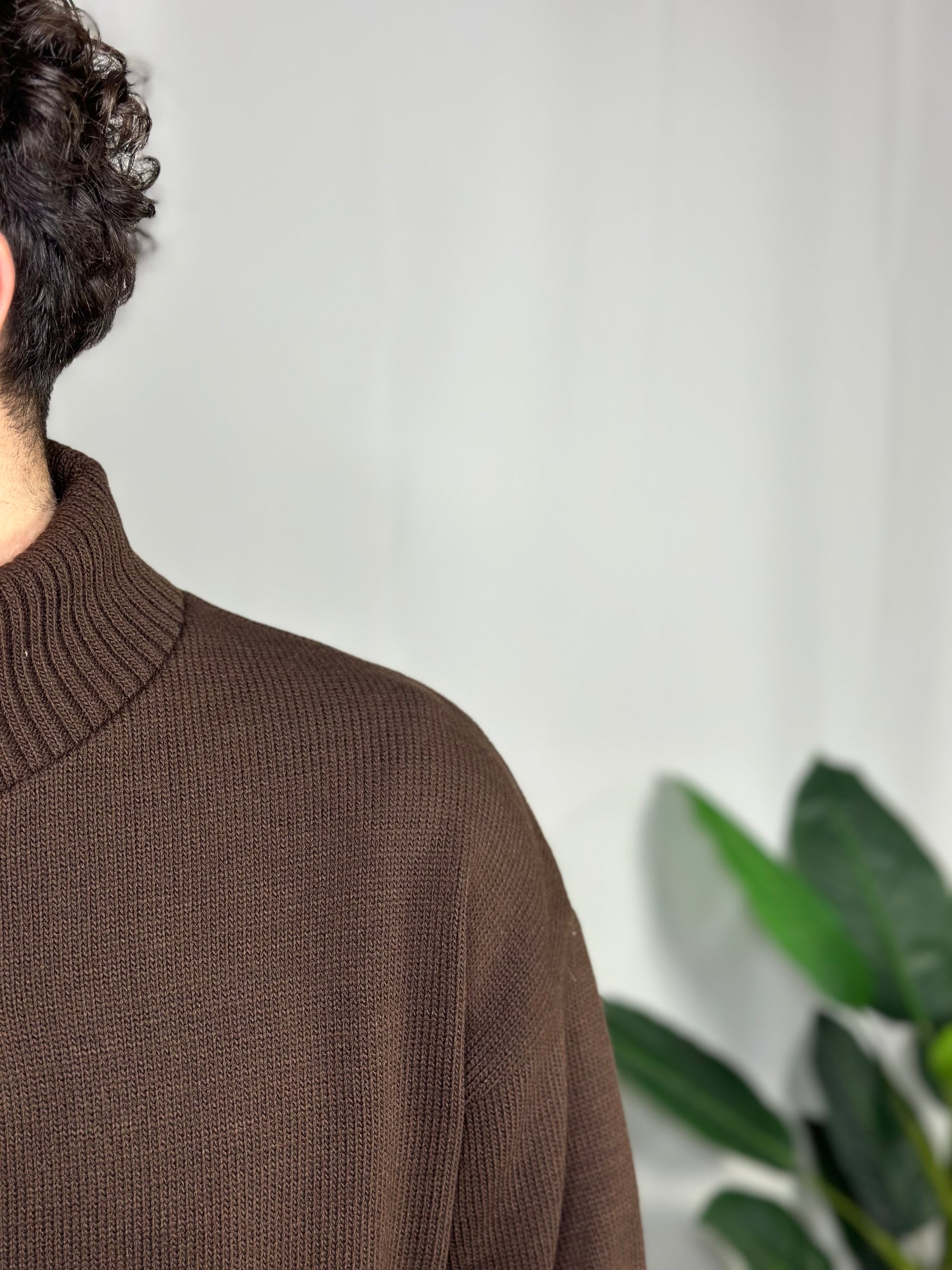Maglione Collo Alto Mezza Zip