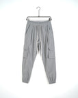 Pantalone cargo a costine grigio